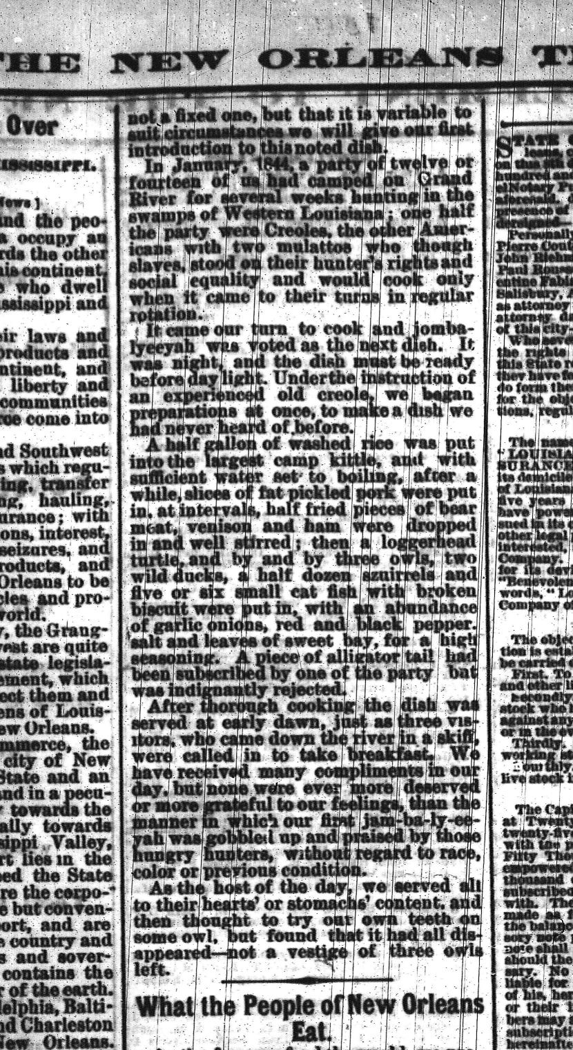 Jambalaya history, origins and etymology